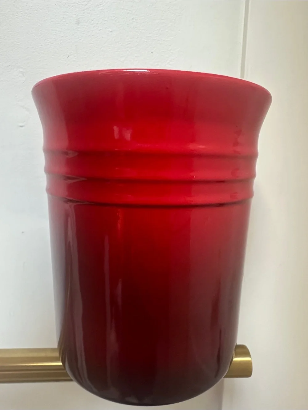 Le Creuset Red Glazed Stoneware 6 in Crock